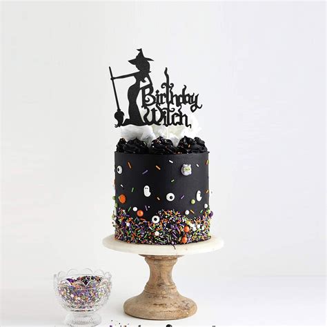 Adorn Your Cake with a Blessed with a Bump Witch Cake Topper for a Magical Touch